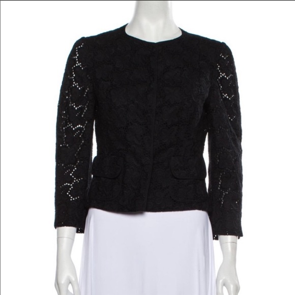 KAREN MILLEN Lace Pattern Black Evening Jacket 4 - Picture 3 of 8